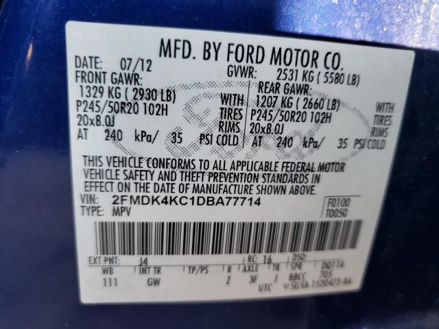 Photo 9 VIN: 2FMDK4KC1DBA77714 - FORD EDGE LIMIT 