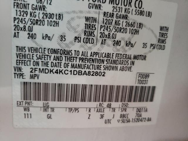 Photo 9 VIN: 2FMDK4KC1DBA82802 - FORD EDGE LIMIT 