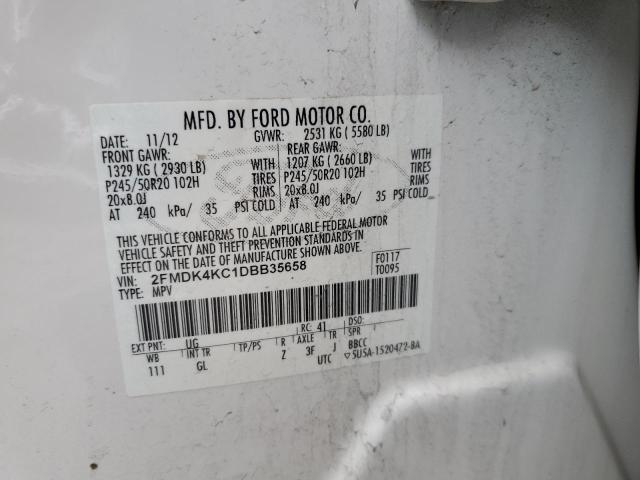 Photo 12 VIN: 2FMDK4KC1DBB35658 - FORD EDGE LIMIT 