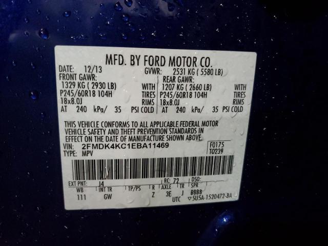 Photo 12 VIN: 2FMDK4KC1EBA11469 - FORD EDGE LIMIT 