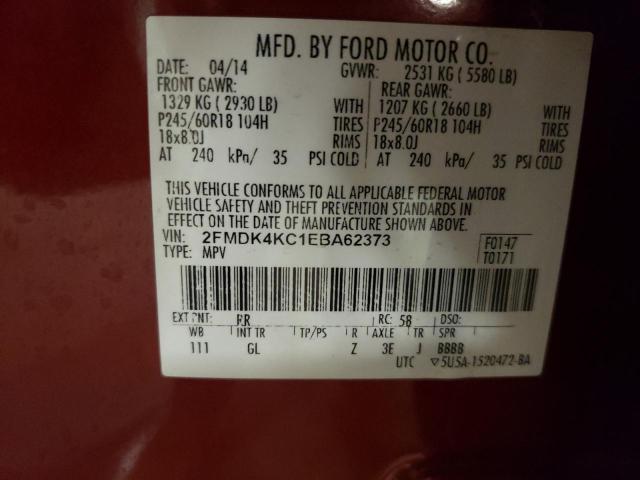 Photo 12 VIN: 2FMDK4KC1EBA62373 - FORD EDGE 