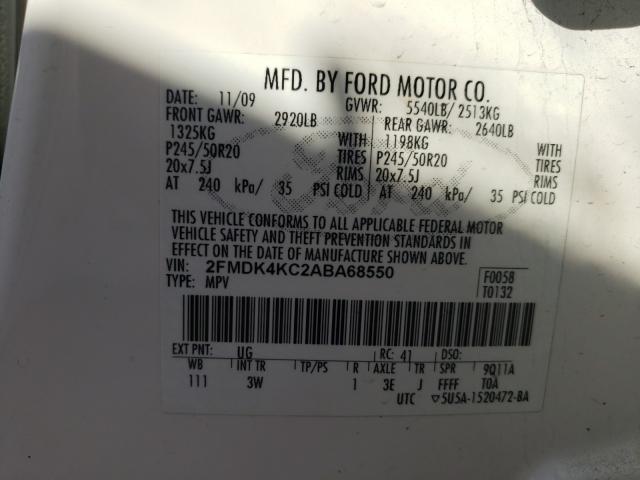 Photo 9 VIN: 2FMDK4KC2ABA68550 - FORD EDGE LIMIT 