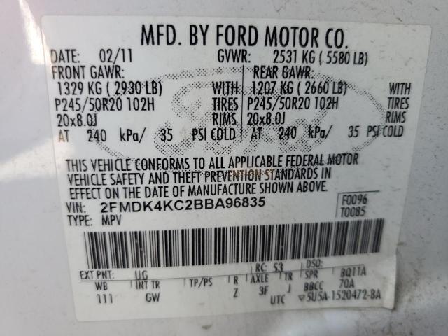 Photo 13 VIN: 2FMDK4KC2BBA96835 - FORD EDGE 