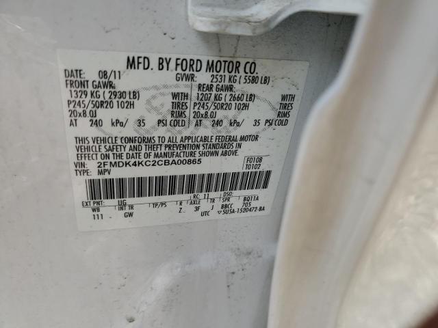 Photo 12 VIN: 2FMDK4KC2CBA00865 - FORD EDGE LIMIT 