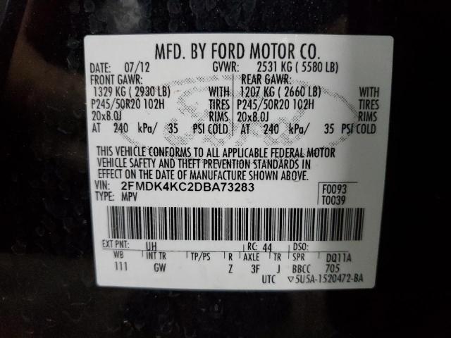 Photo 12 VIN: 2FMDK4KC2DBA73283 - FORD EDGE LIMIT 