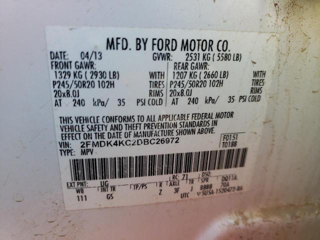 Photo 9 VIN: 2FMDK4KC2DBC26972 - FORD EDGE LIMIT 