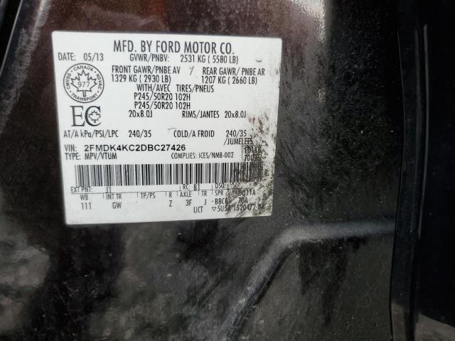 Photo 12 VIN: 2FMDK4KC2DBC27426 - FORD EDGE LIMIT 