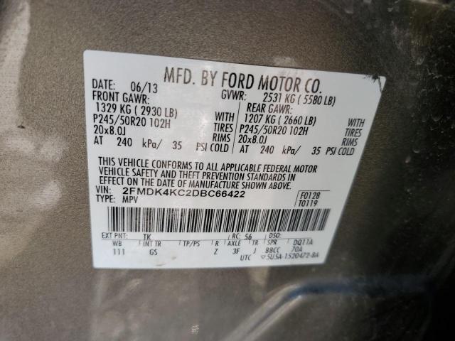 Photo 12 VIN: 2FMDK4KC2DBC66422 - FORD EDGE LIMIT 