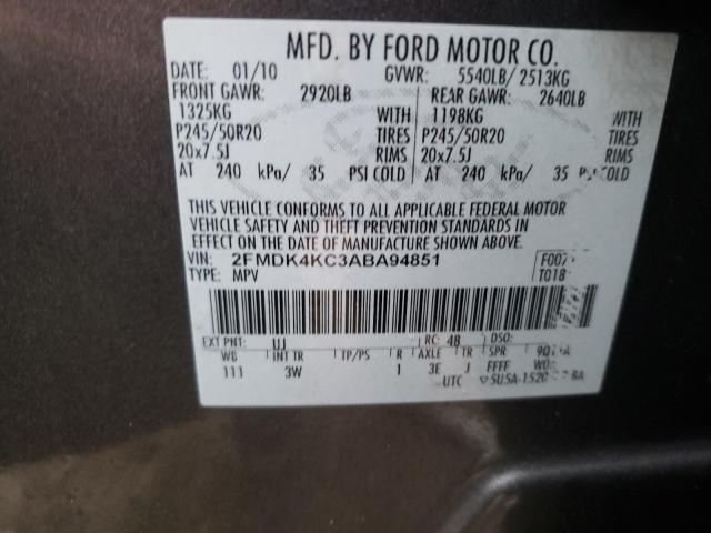 Photo 9 VIN: 2FMDK4KC3ABA94851 - FORD EDGE LIMIT 