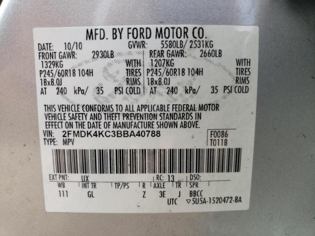 Photo 12 VIN: 2FMDK4KC3BBA40788 - FORD EDGE LIMIT 