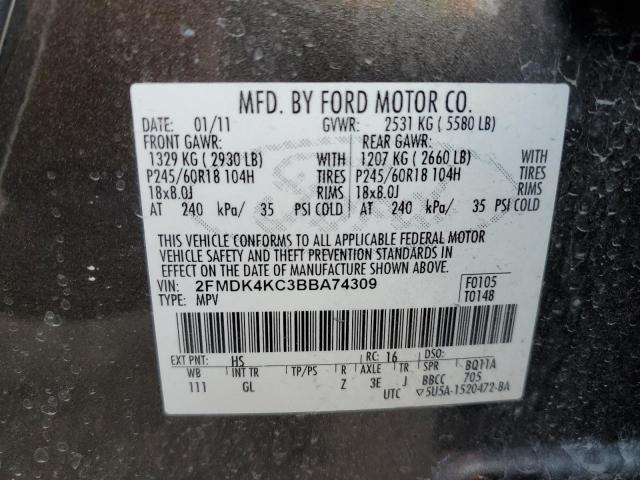 Photo 13 VIN: 2FMDK4KC3BBA74309 - FORD EDGE 