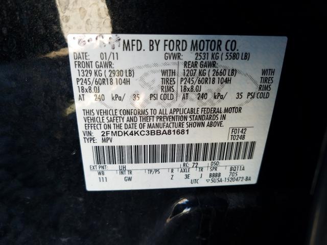 Photo 9 VIN: 2FMDK4KC3BBA81681 - FORD EDGE LIMIT 