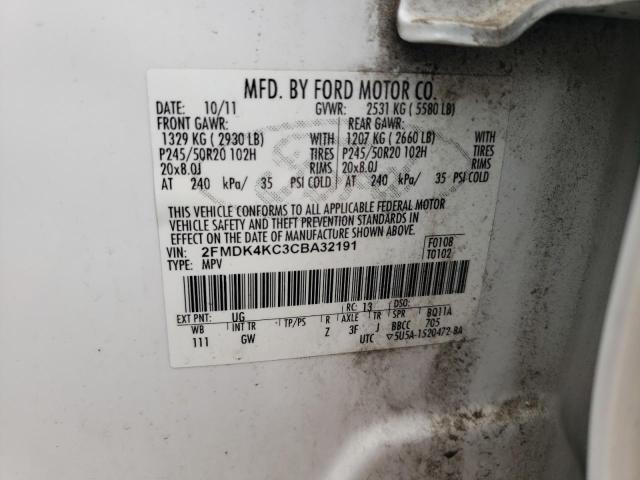 Photo 12 VIN: 2FMDK4KC3CBA32191 - FORD EDGE 