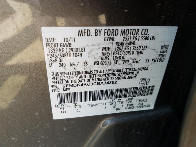 Photo 9 VIN: 2FMDK4KC3CBA34362 - FORD EDGE LIMIT 