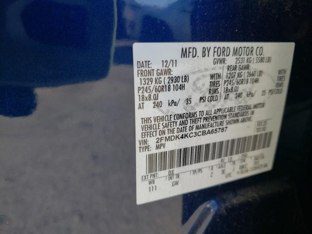 Photo 9 VIN: 2FMDK4KC3CBA65787 - FORD EDGE LIMIT 