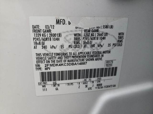 Photo 11 VIN: 2FMDK4KC3DBA14887 - FORD EDGE LIMIT 