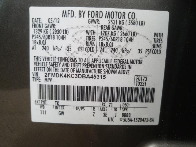 Photo 9 VIN: 2FMDK4KC3DBA45315 - FORD EDGE LIMIT 