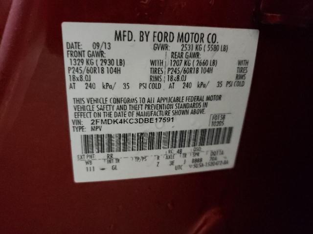 Photo 12 VIN: 2FMDK4KC3DBE17591 - FORD EDGE 