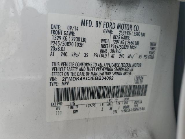 Photo 12 VIN: 2FMDK4KC3EBB34092 - FORD EDGE LIMIT 