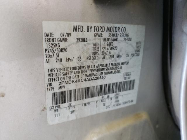 Photo 9 VIN: 2FMDK4KC4ABA20550 - FORD EDGE 