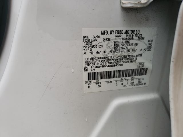 Photo 9 VIN: 2FMDK4KC4ABB63806 - FORD EDGE LIMIT 