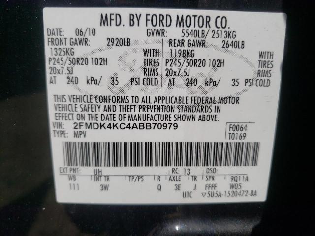 Photo 9 VIN: 2FMDK4KC4ABB70979 - FORD EDGE LIMIT 