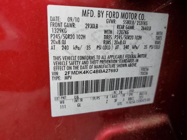 Photo 11 VIN: 2FMDK4KC4BBA27693 - FORD EDGE 