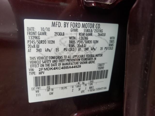 Photo 9 VIN: 2FMDK4KC4BBA44929 - FORD EDGE LIMIT 