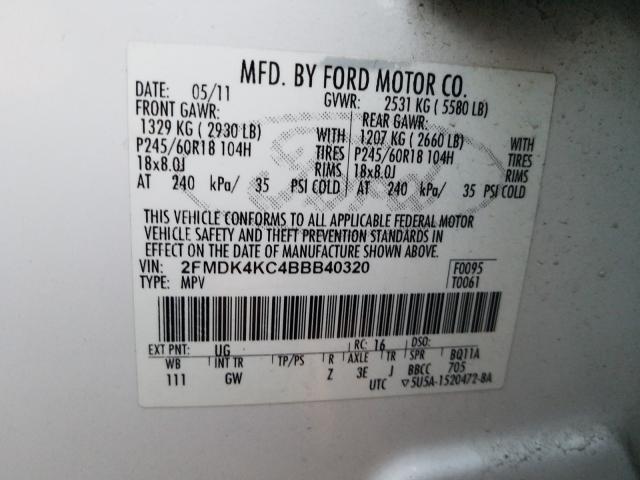 Photo 9 VIN: 2FMDK4KC4BBB40320 - FORD EDGE LIMIT 