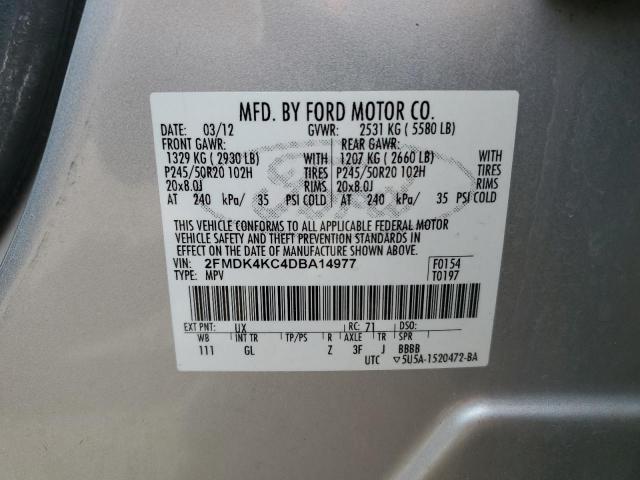 Photo 12 VIN: 2FMDK4KC4DBA14977 - FORD EDGE 