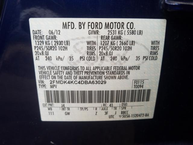 Photo 9 VIN: 2FMDK4KC4DBA63029 - FORD EDGE LIMIT 