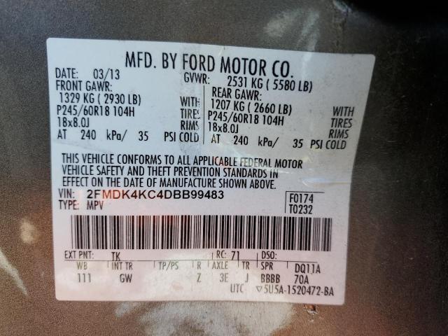 Photo 9 VIN: 2FMDK4KC4DBB99483 - FORD EDGE LIMIT 