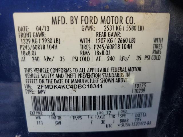 Photo 12 VIN: 2FMDK4KC4DBC18341 - FORD EDGE LIMIT 