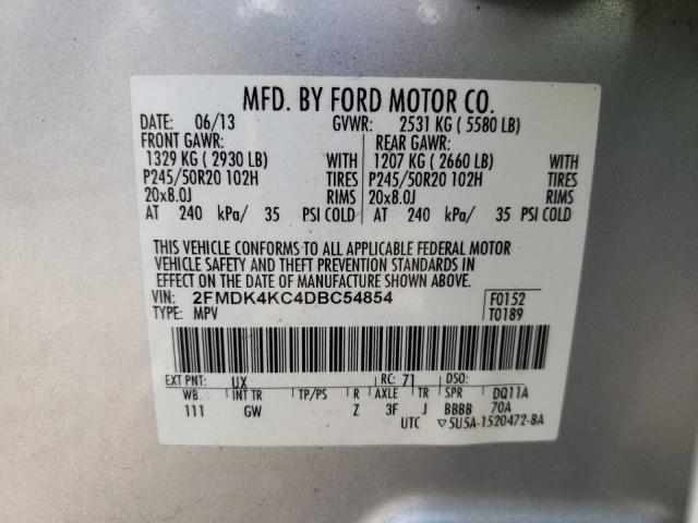 Photo 12 VIN: 2FMDK4KC4DBC54854 - FORD EDGE 