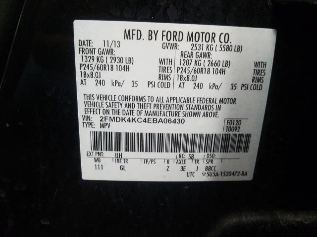 Photo 9 VIN: 2FMDK4KC4EBA06430 - FORD EDGE LIMIT 