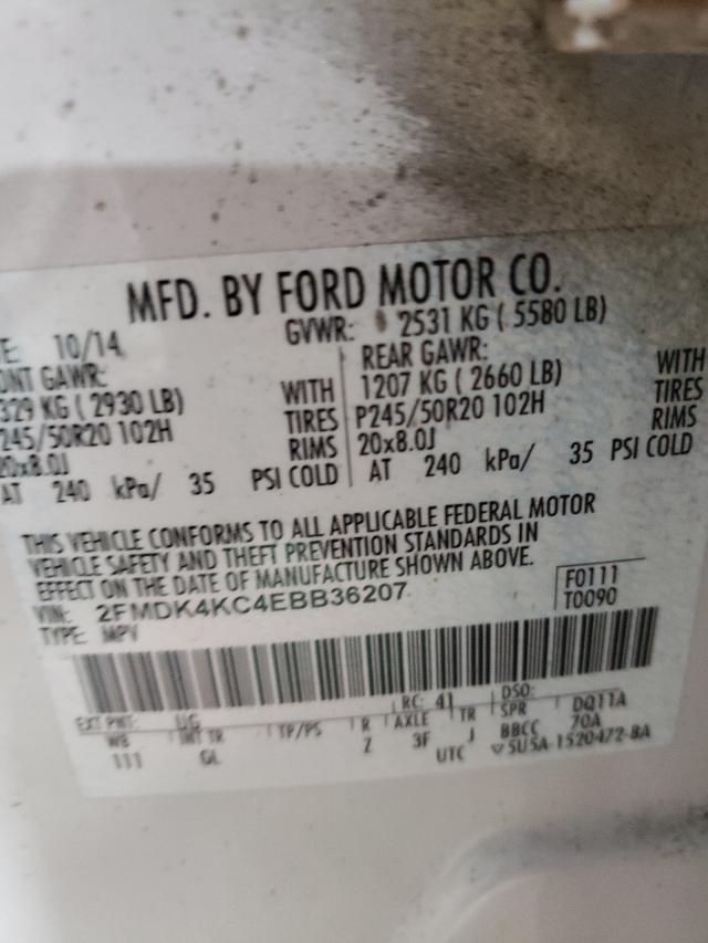 Photo 9 VIN: 2FMDK4KC4EBB36207 - FORD EDGE LIMIT 