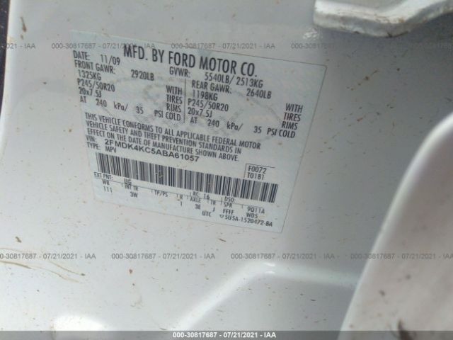 Photo 8 VIN: 2FMDK4KC5ABA61057 - FORD EDGE 