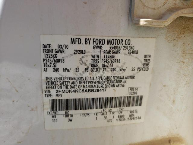 Photo 9 VIN: 2FMDK4KC5ABB28417 - FORD EDGE LIMIT 