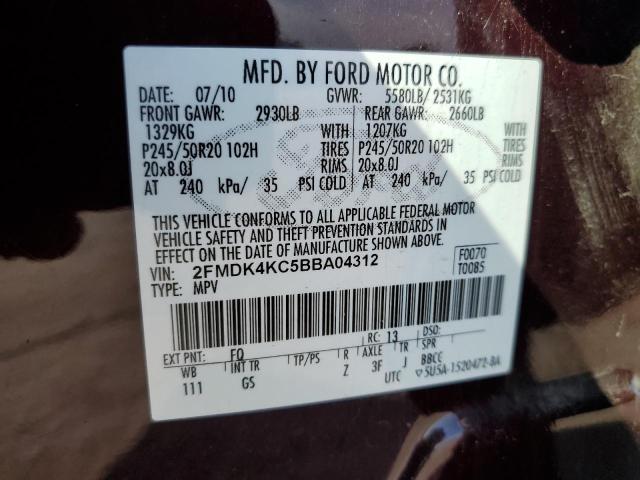 Photo 12 VIN: 2FMDK4KC5BBA04312 - FORD EDGE LIMIT 