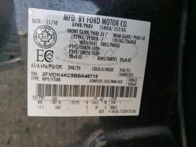 Photo 9 VIN: 2FMDK4KC5BBA48715 - FORD EDGE LIMIT 