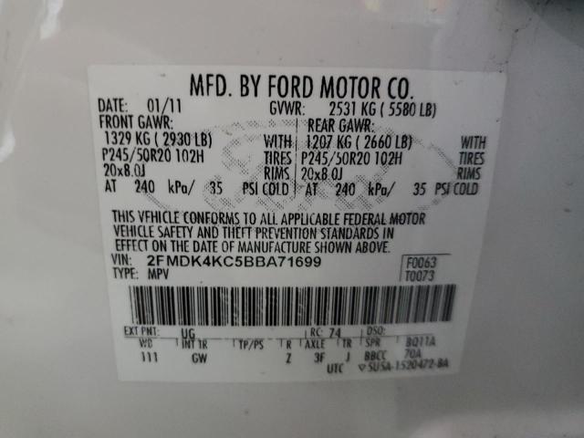 Photo 12 VIN: 2FMDK4KC5BBA71699 - FORD EDGE LIMIT 