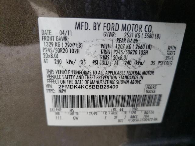 Photo 11 VIN: 2FMDK4KC5BBB26409 - FORD EDGE LIMIT 