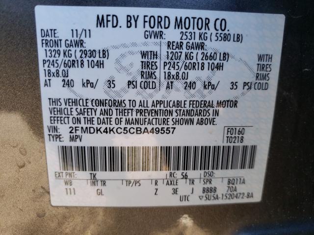 Photo 9 VIN: 2FMDK4KC5CBA49557 - FORD EDGE LIMIT 