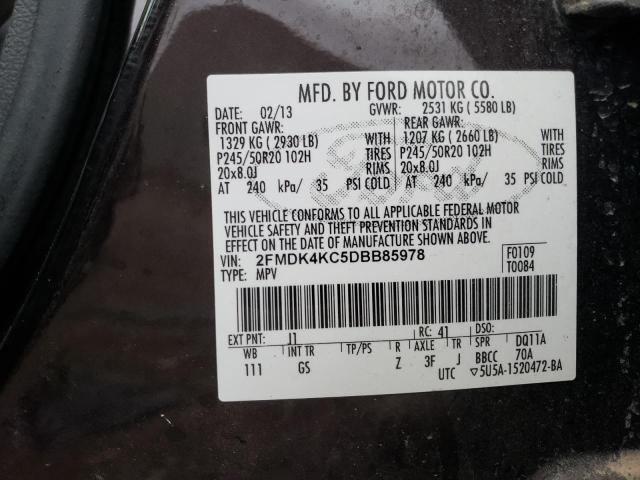 Photo 12 VIN: 2FMDK4KC5DBB85978 - FORD EDGE LIMIT 