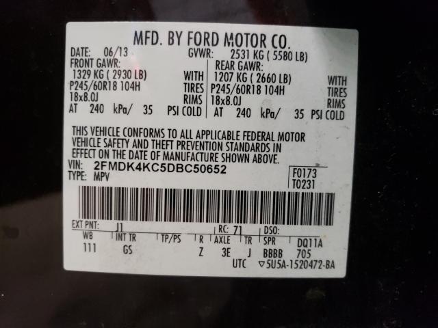 Photo 9 VIN: 2FMDK4KC5DBC50652 - FORD EDGE LIMIT 