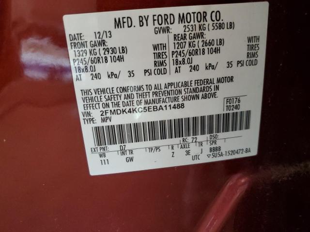 Photo 11 VIN: 2FMDK4KC5EBA11488 - FORD EDGE 