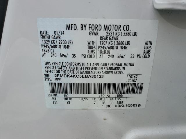 Photo 12 VIN: 2FMDK4KC5EBA30123 - FORD EDGE 