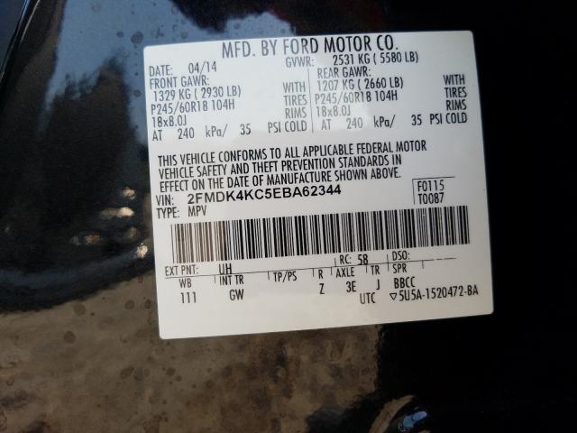 Photo 9 VIN: 2FMDK4KC5EBA62344 - FORD EDGE LIMIT 