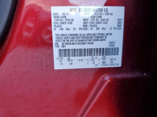 Photo 11 VIN: 2FMDK4KC5EBB11624 - FORD EDGE LIMIT 