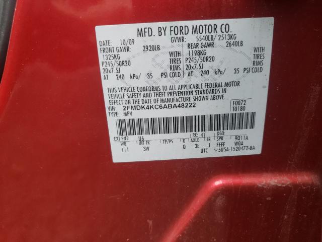 Photo 9 VIN: 2FMDK4KC6ABA48222 - FORD EDGE LIMIT 